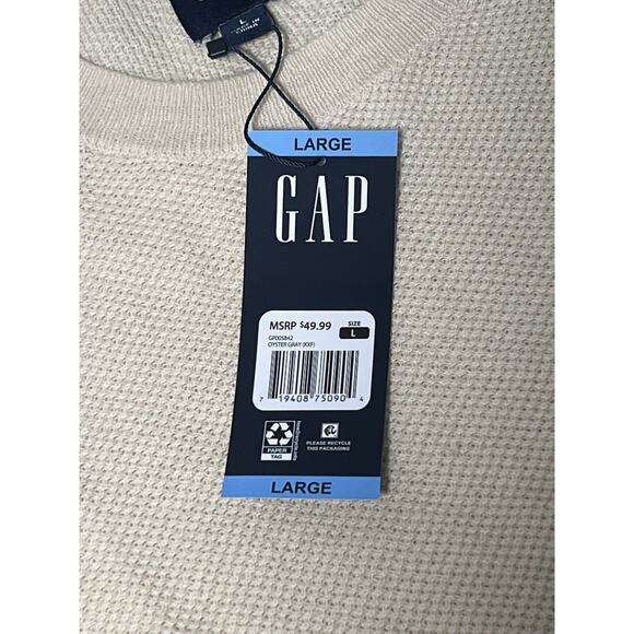 Gap Women’s Seedstitch Sweater NWT Size L Oyster Gray - Picture 3 of 9